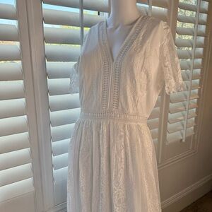 Bohemian White baby shower/Wedding Lace Dress